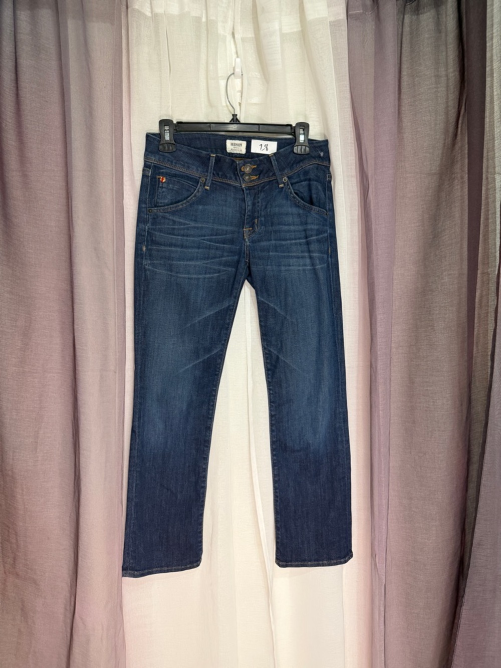 Hudson Dark Wash Straight Leg Jeans